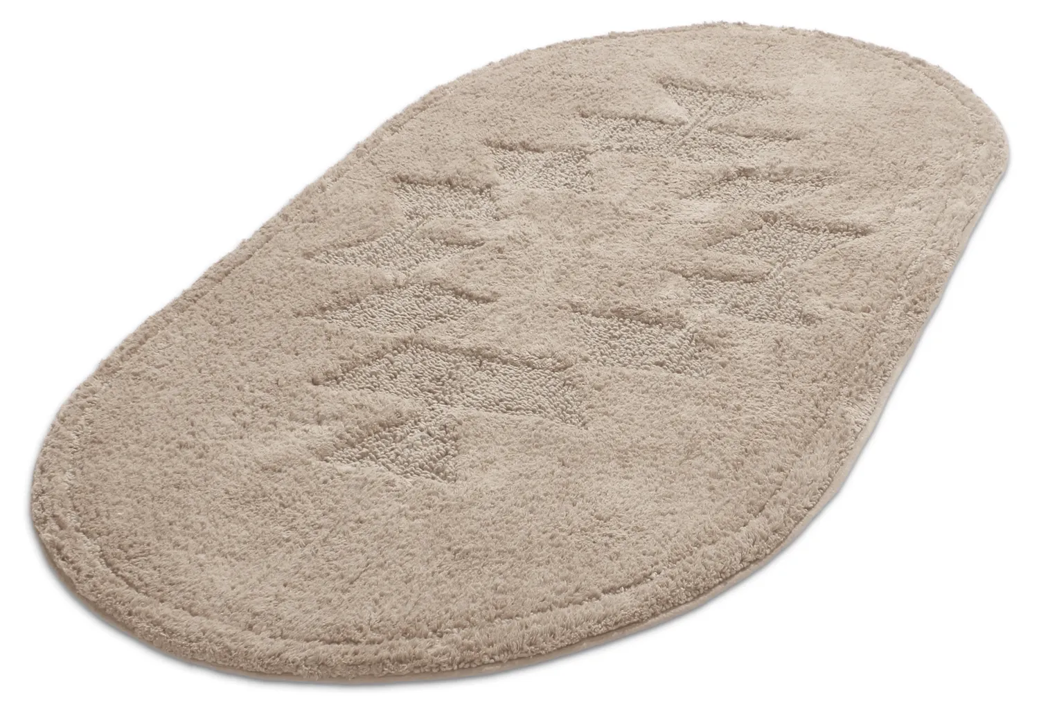 Tapis de salle de bain ovale - Gertie (beige)