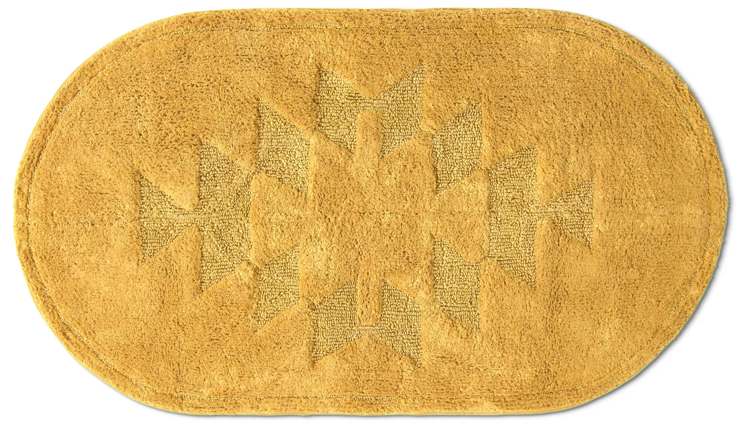 Tapis de salle de bain ovale - Gertie (jaune)