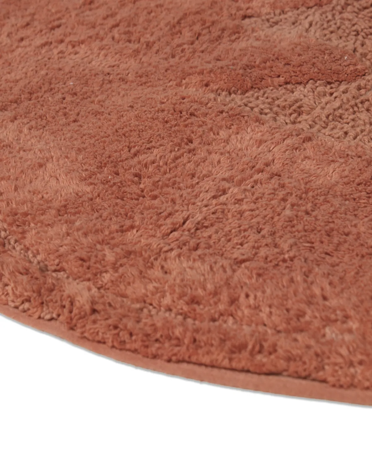 Tapis de salle de bain rond - Gertie (terracotta)