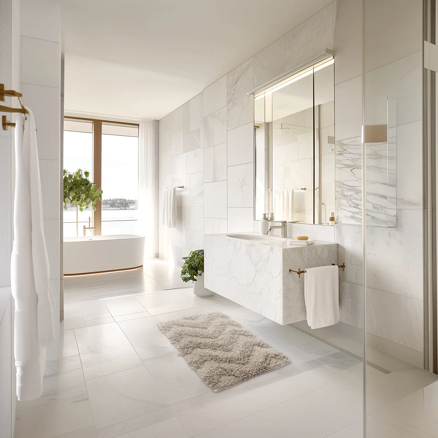 Tapis de bain - Tressa (beige)