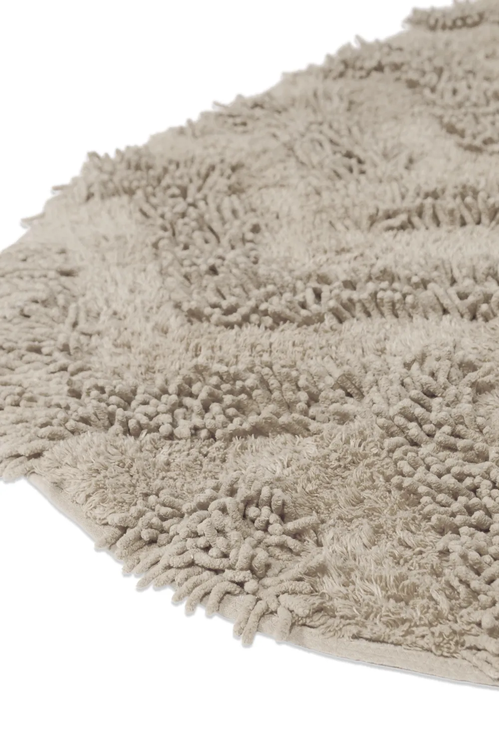 Tapis de salle de bain ovale - Tressa (beige)
