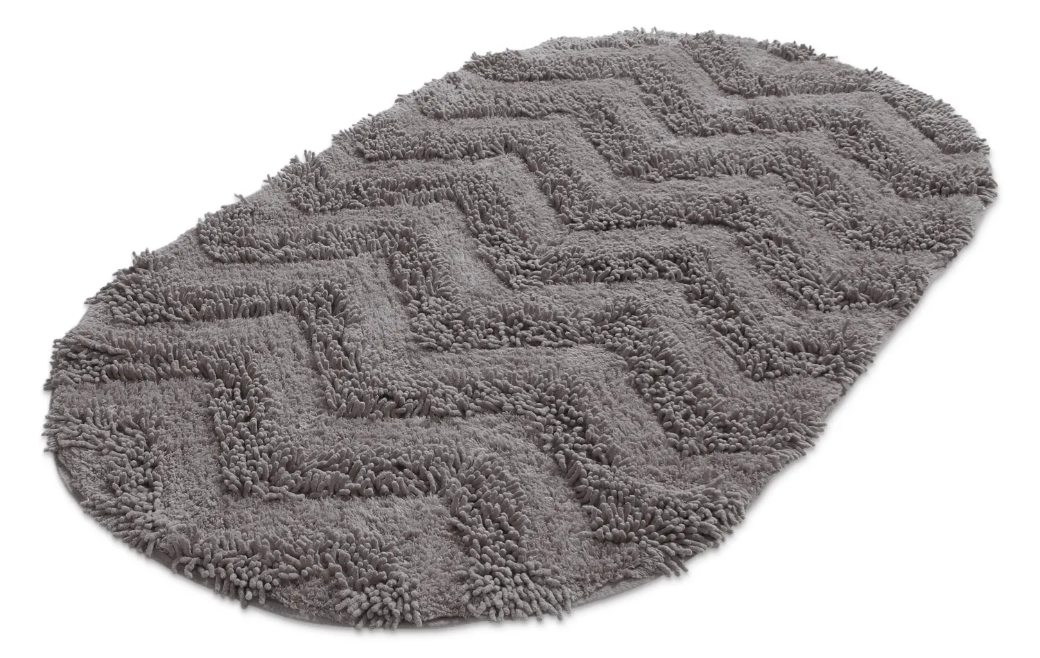 Tapis de salle de bain ovale - Tressa (gris foncé)