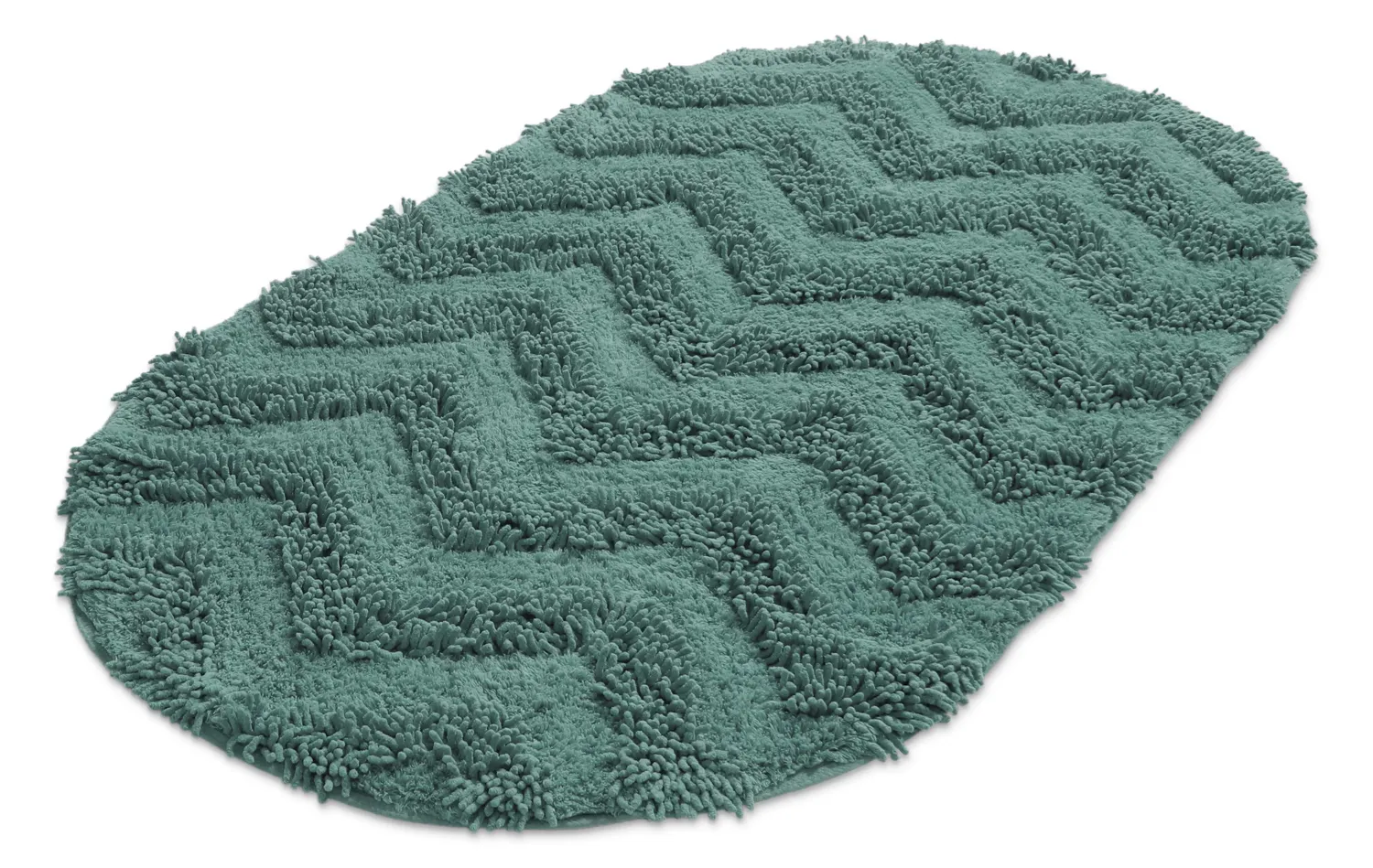 Tapis de salle de bain ovale - Tressa (vert foncé)