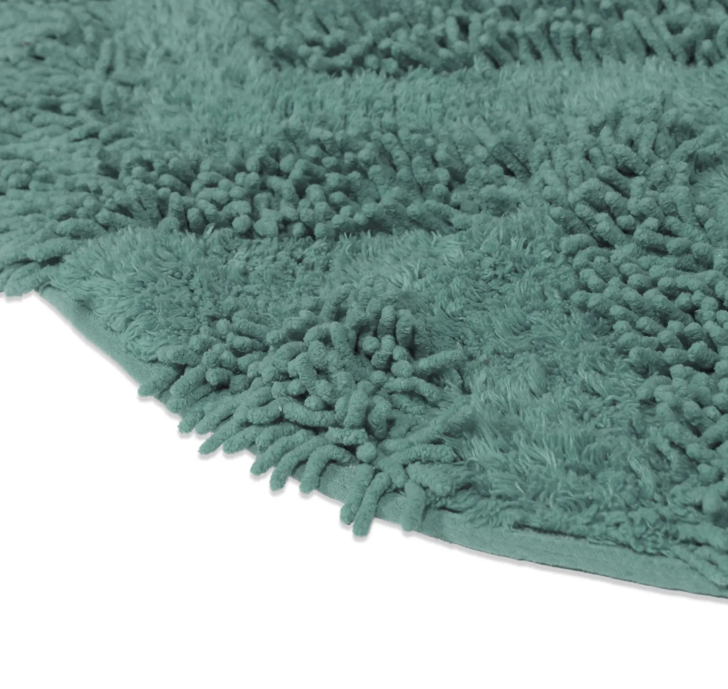 Tapis de salle de bain rond - Tressa (vert foncé)