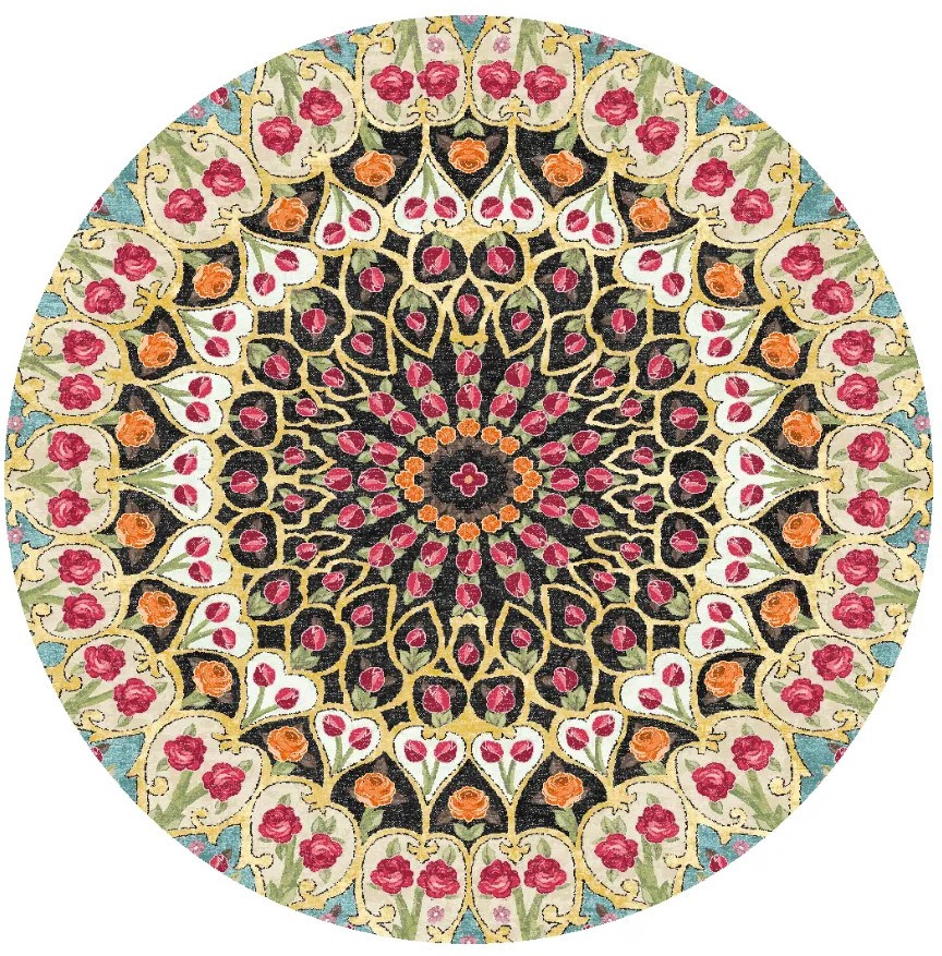 Tapis rond - Barete (multicolore)