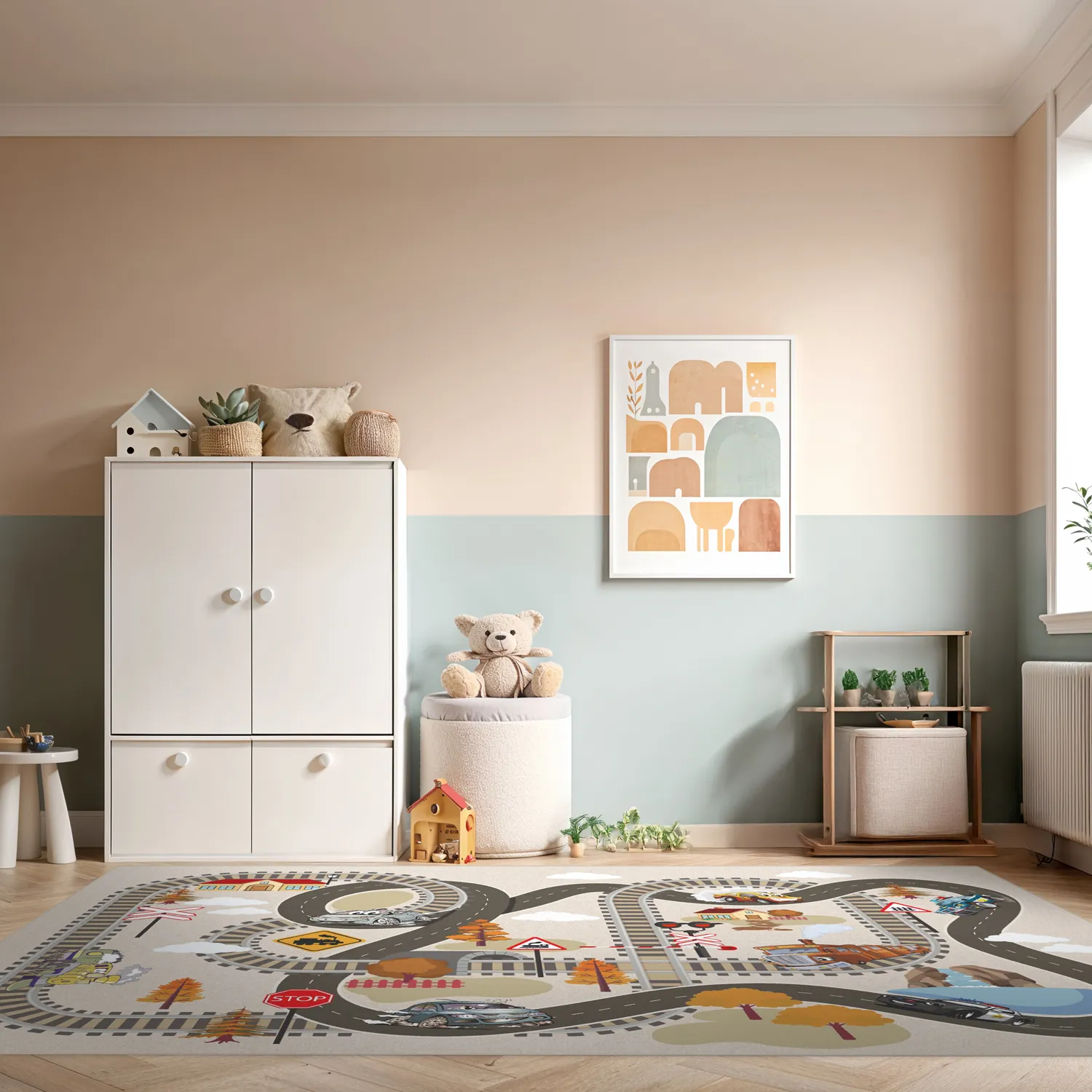 Tapis enfant - Ville d’automne