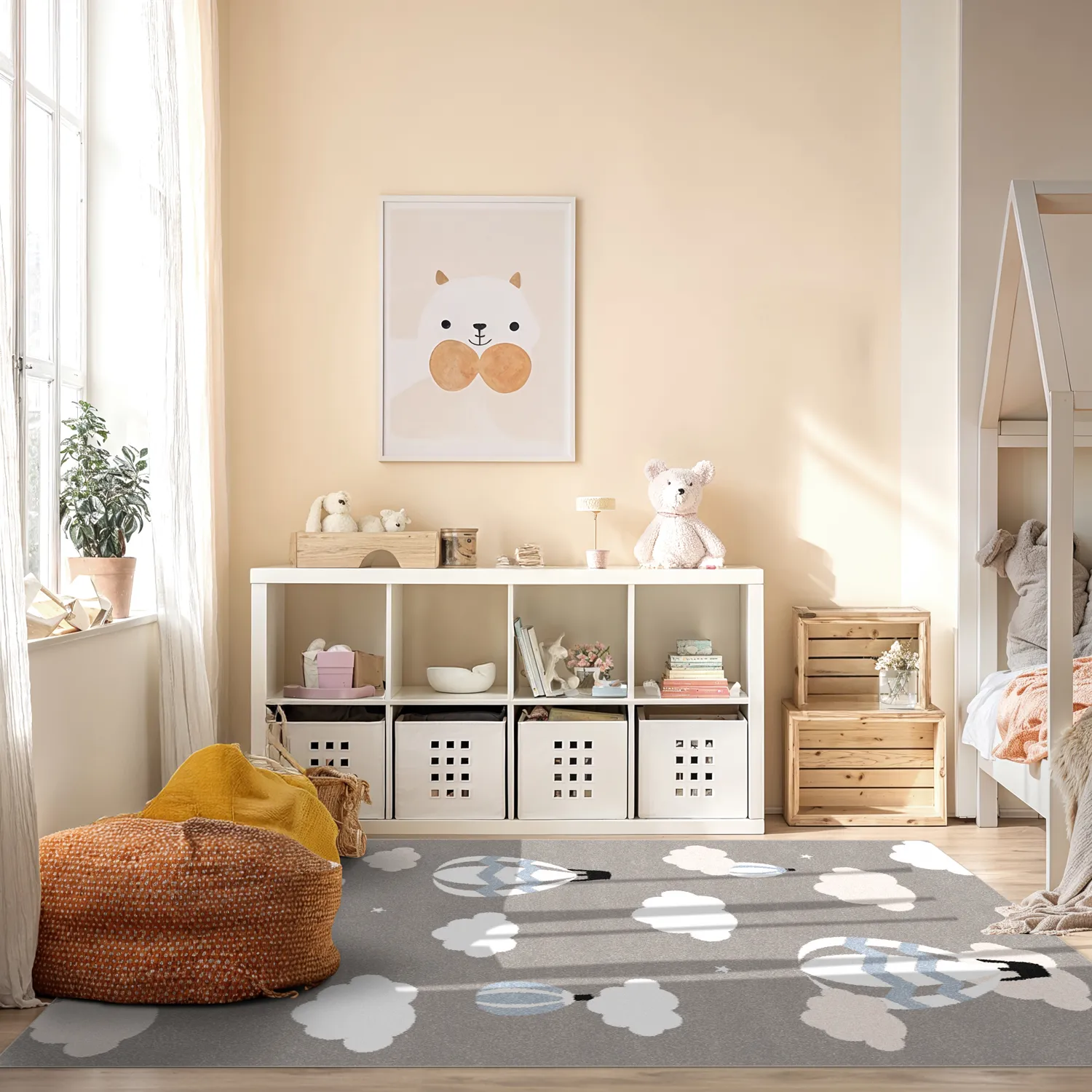 Tapis enfant - Balloons (bleu)