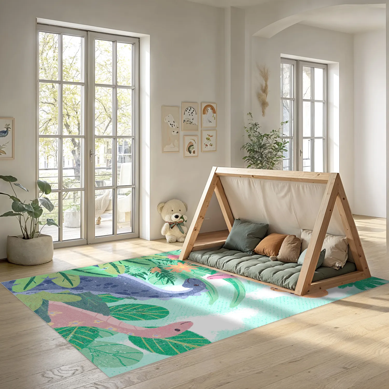 Tapis pour enfants - Dino Friends (multicolore)