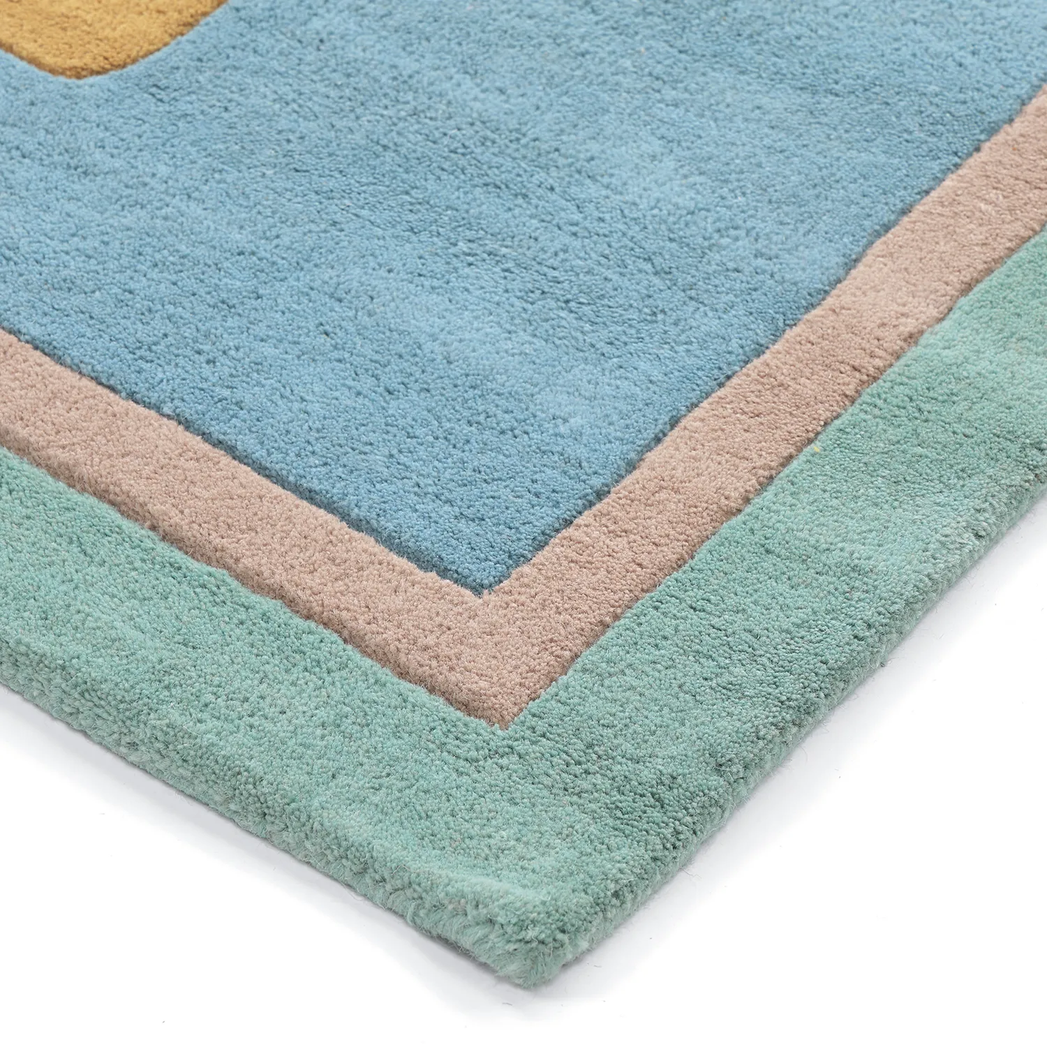 Tapis Enfant - Giraffe Hand Tufted Wool Premium (bleu clair/multicolore)