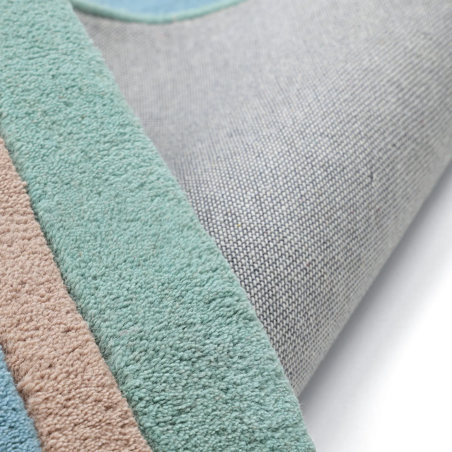 Tapis Enfant - Giraffe Hand Tufted Wool Premium (bleu clair/multicolore)