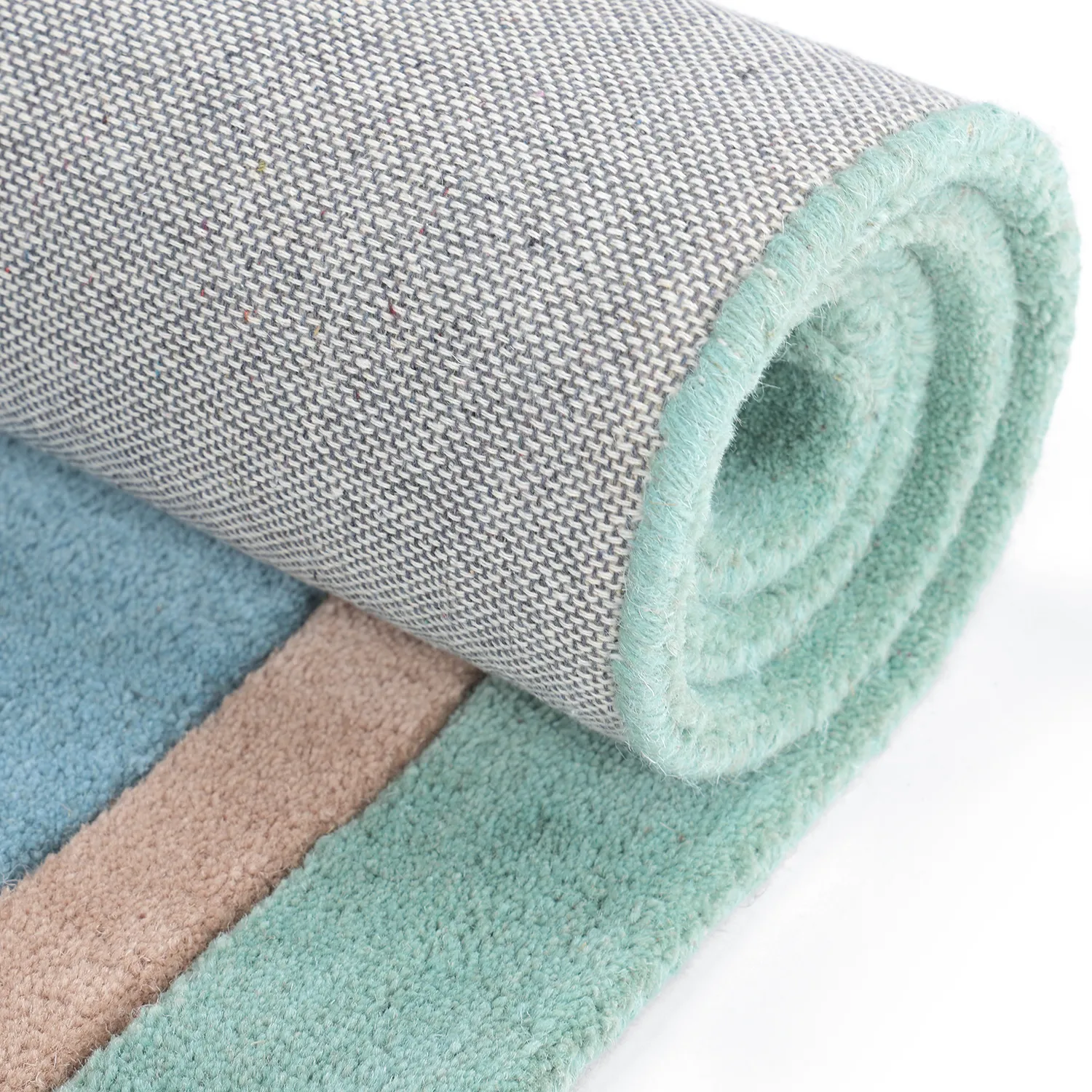 Tapis Enfant - Giraffe Hand Tufted Wool Premium (bleu clair/multicolore)