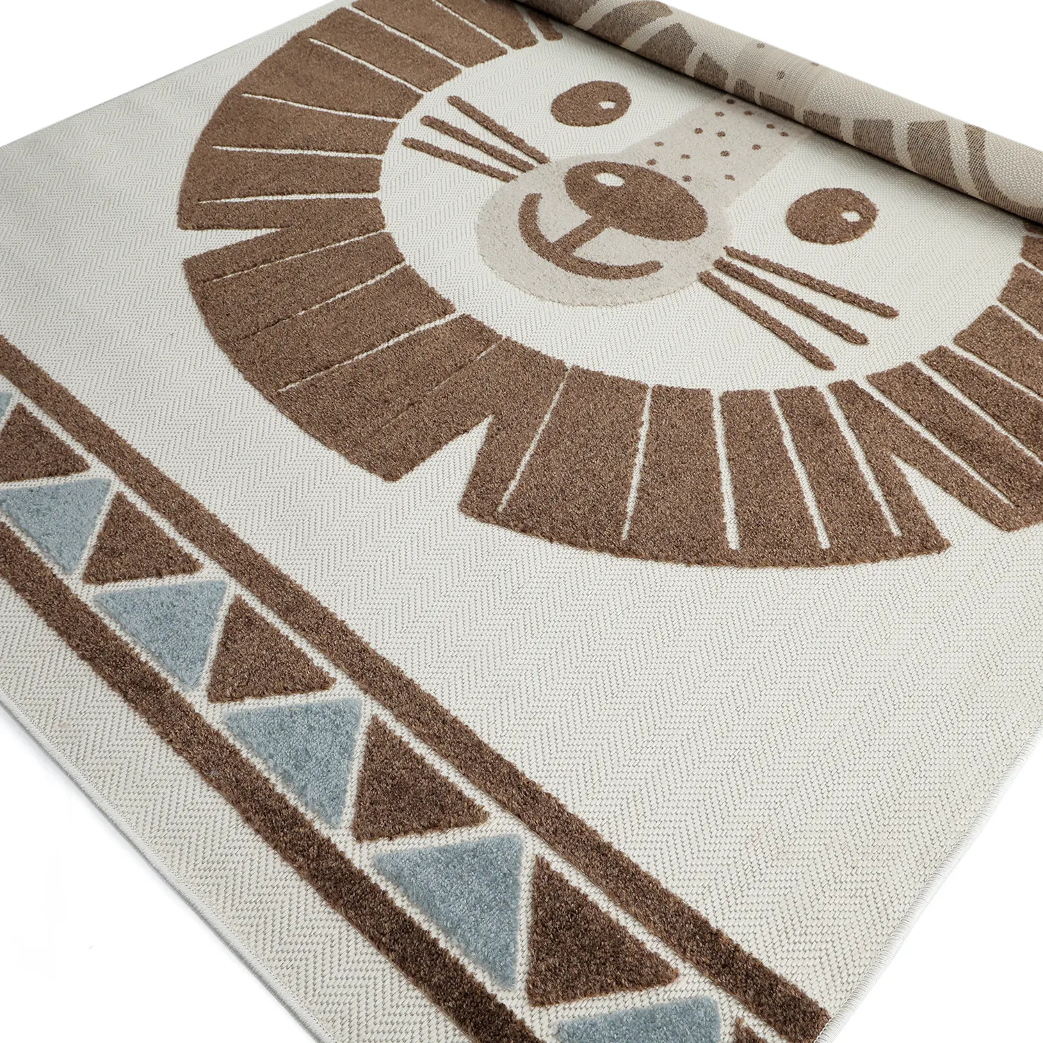 Tapis Enfant - Kind Lion (crème/bleu)