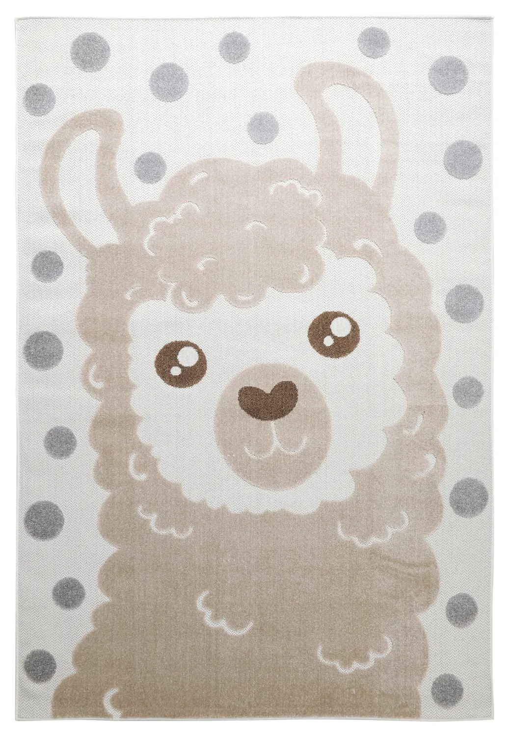 Tapis Enfant - Kind Llama (crème/marron)