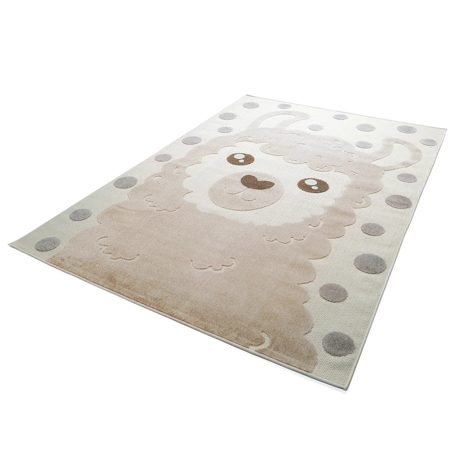Tapis Enfant - Kind Llama (crème/marron)