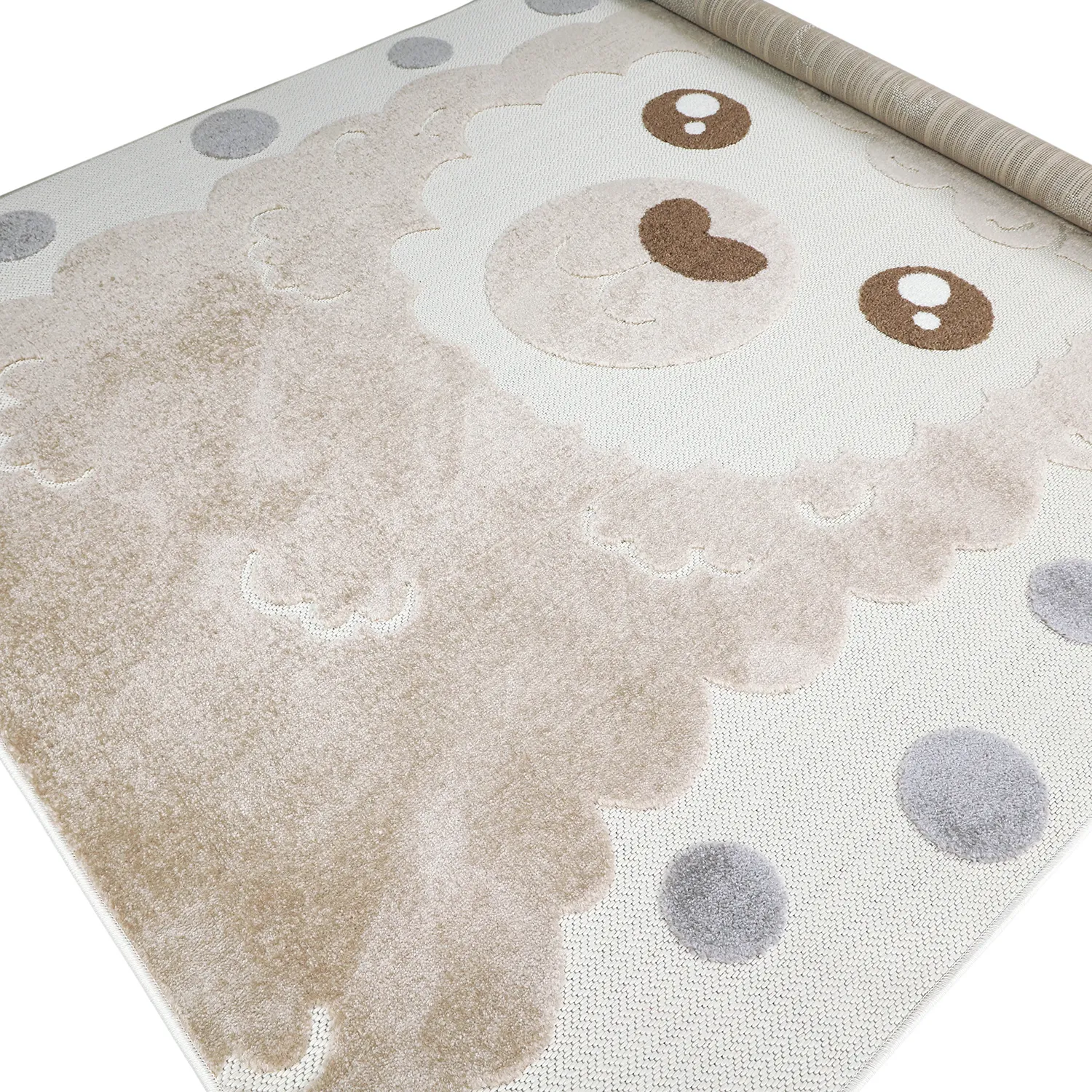 Tapis Enfant - Kind Llama (crème/marron)