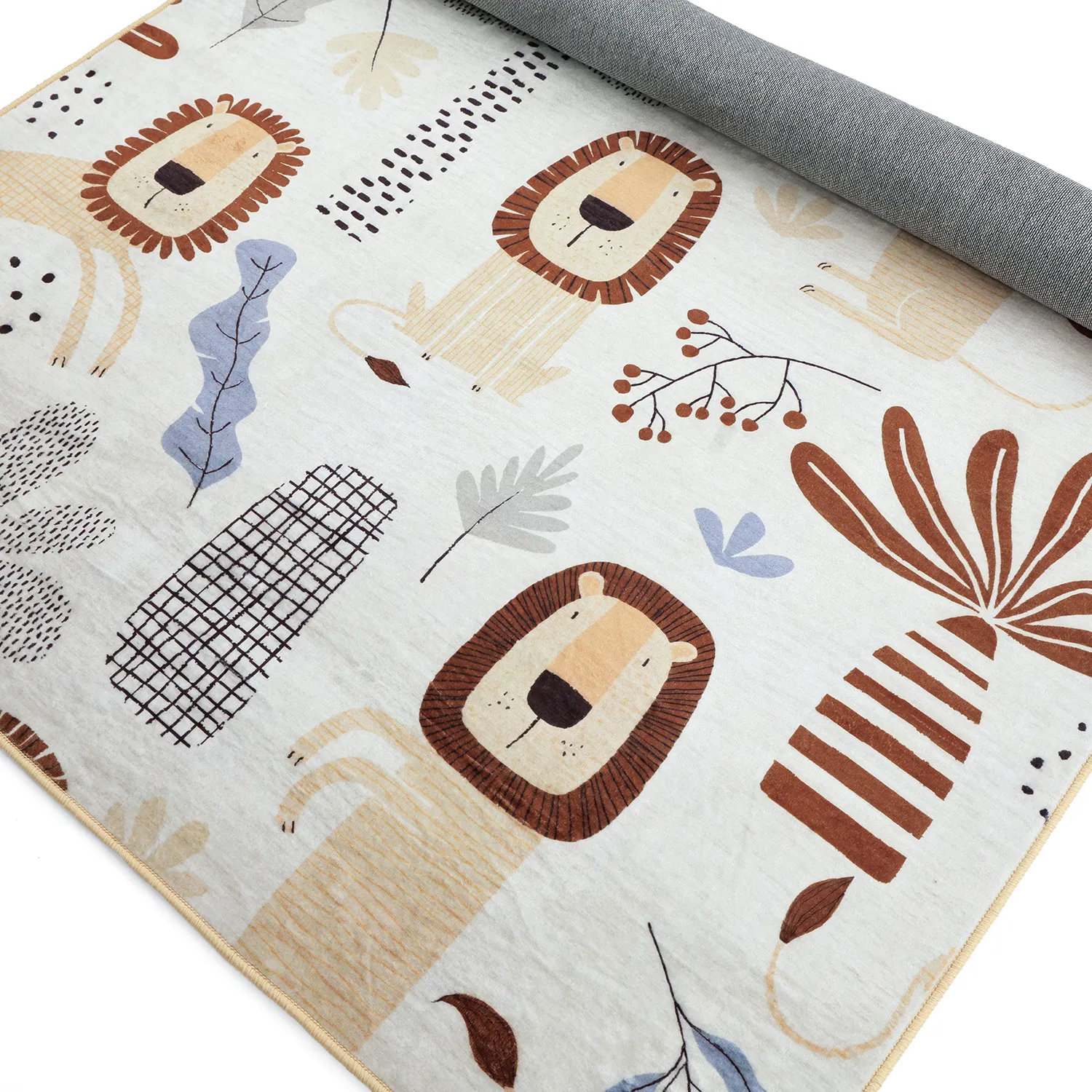 Tapis pour enfants - Lion Friends (beige)
