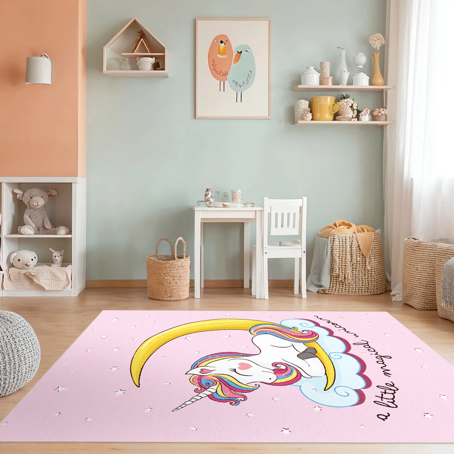 Tapis enfant - Magical Unicorn (rose)