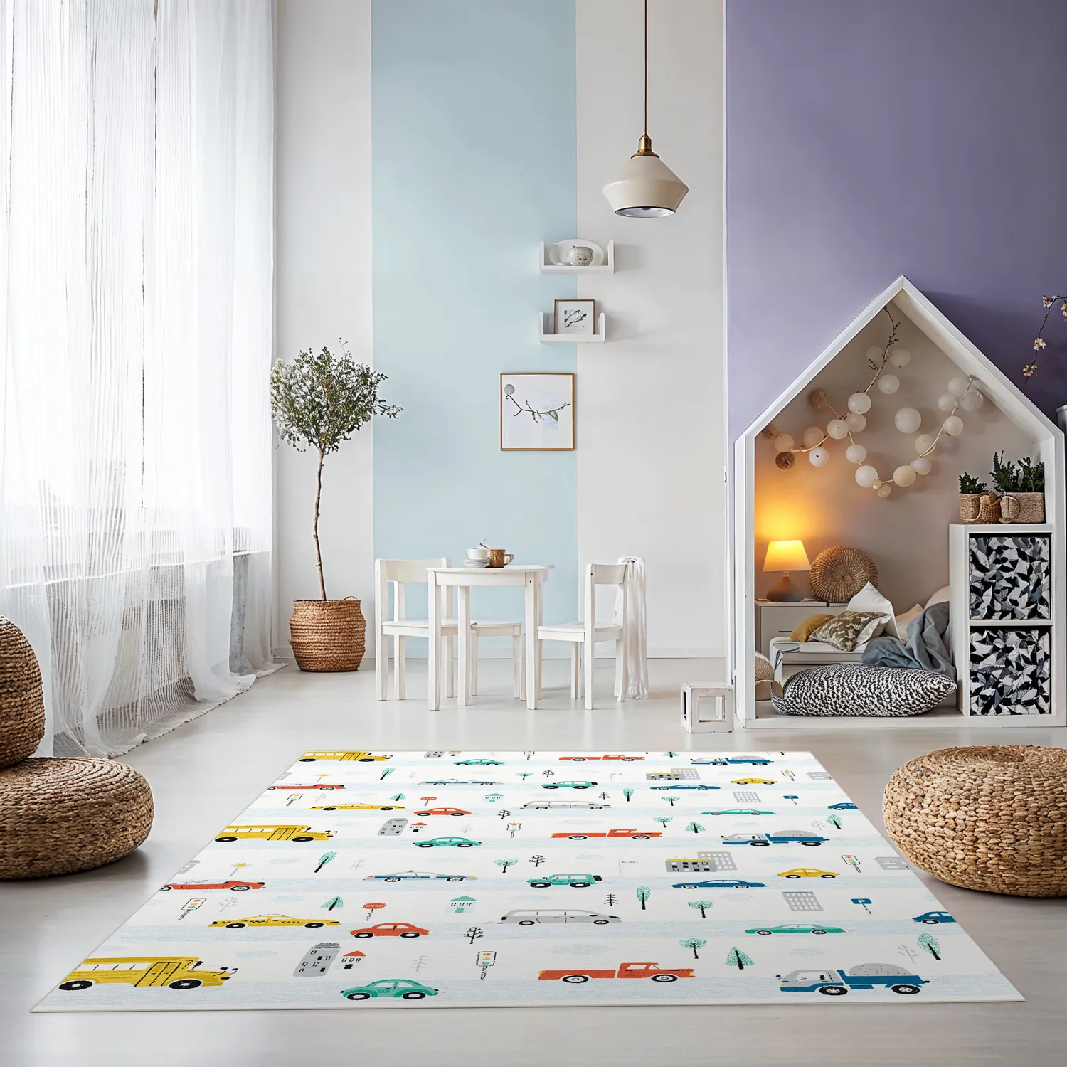 Tapis pour enfants - Road Cars (multicolore)