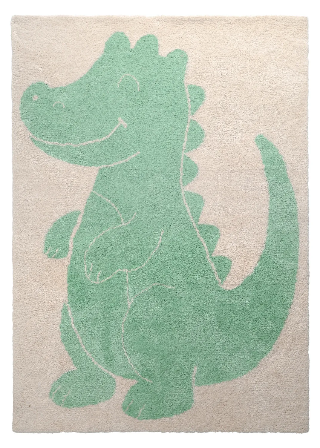 Tapis Enfant - Soft Crocodile (crème/vert)