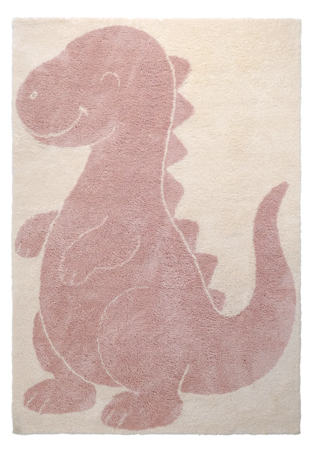 Tapis Enfant - Soft Dino (crème/rose)