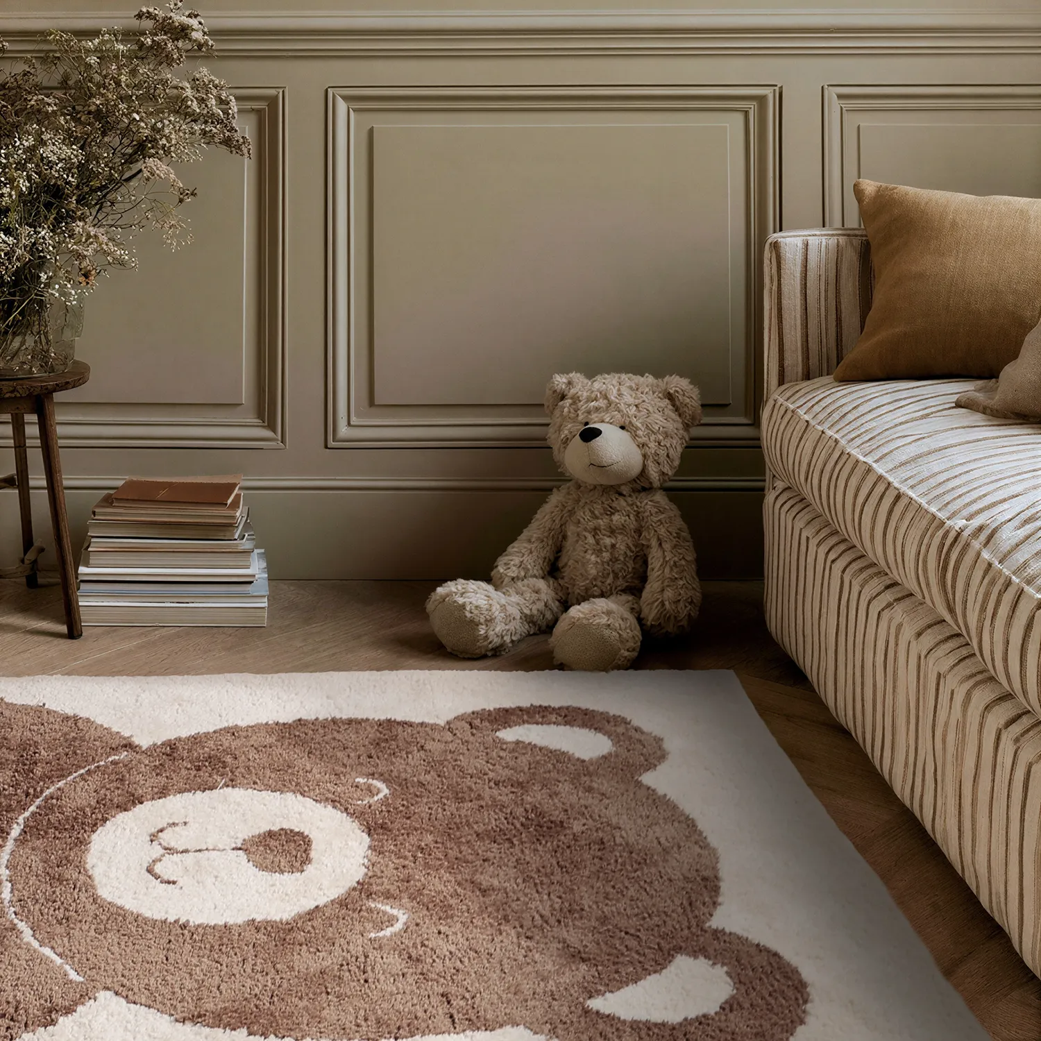 Tapis Enfant - Soft Teddybear (crème/marron)