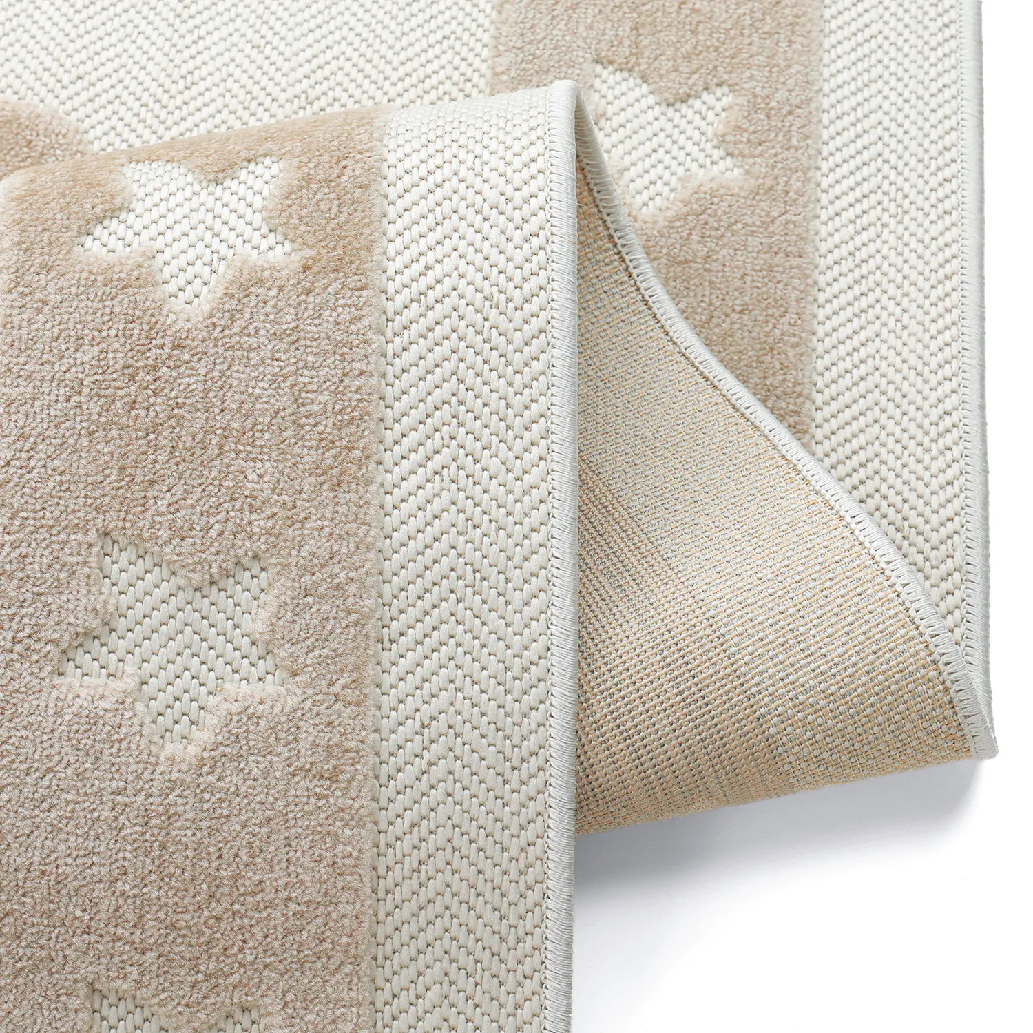 Tapis Enfant - Star Frame (crème/marron)