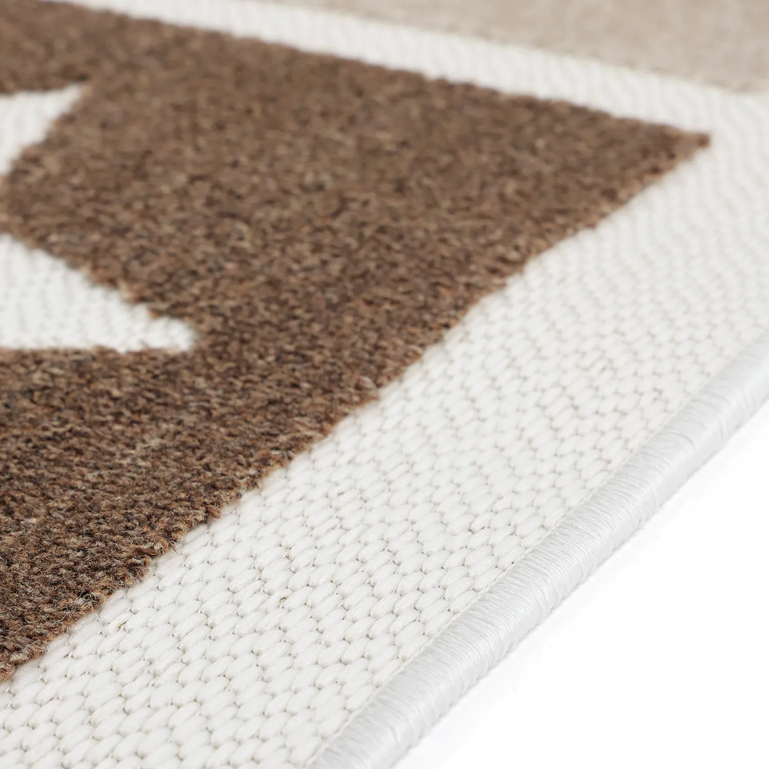 Tapis Enfant - Star Grid (crème/marron)