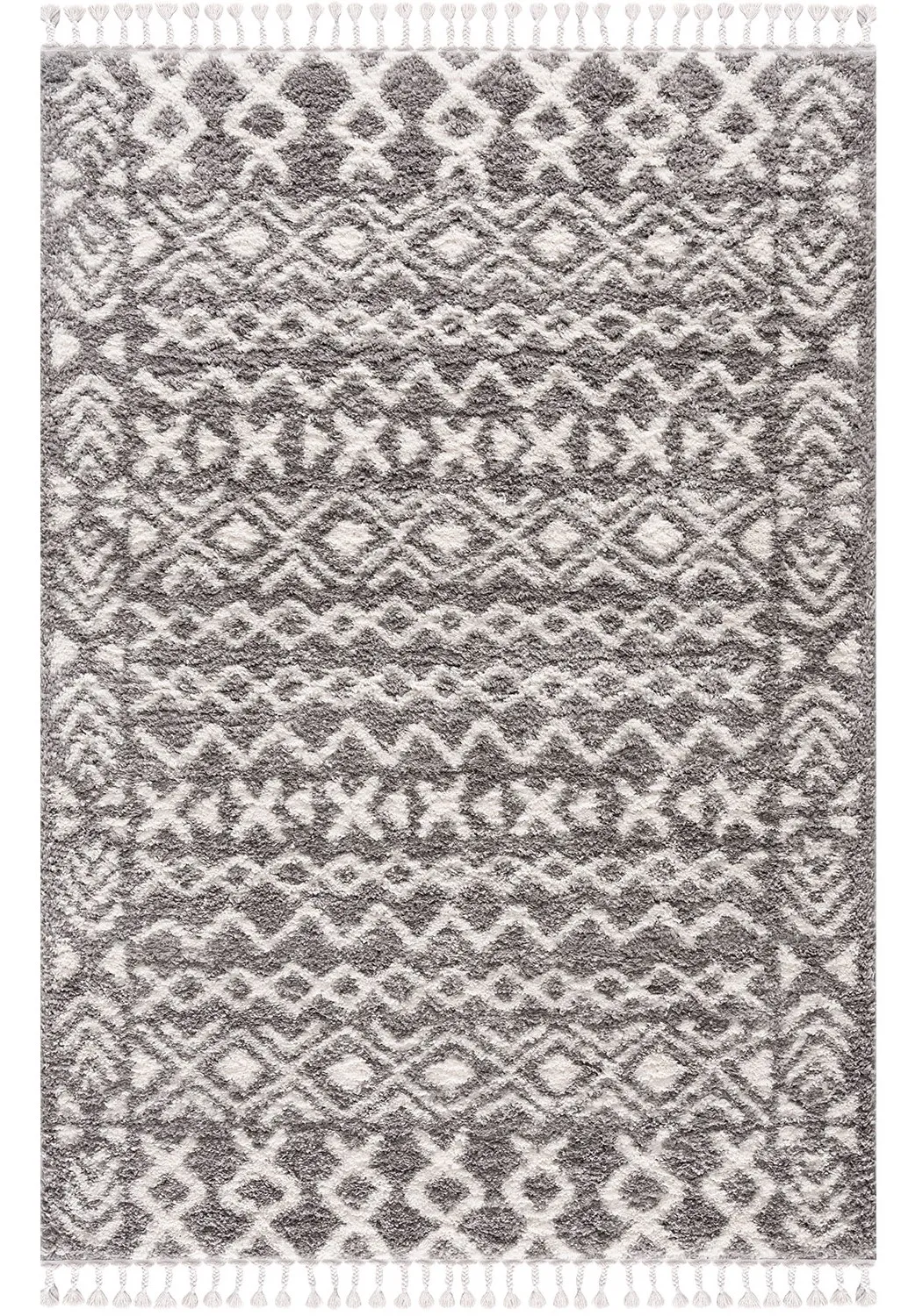Tapis à poils longs - Loja (gris)