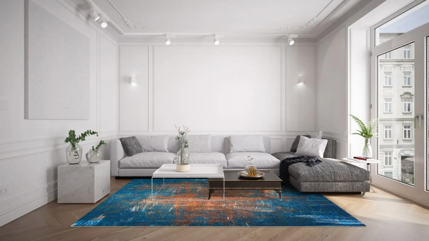 Tapis Wilton - Tierzo (bleu)