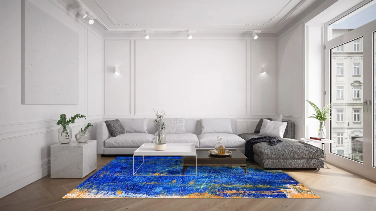 Tapis Wilton - Taravilla (bleu)