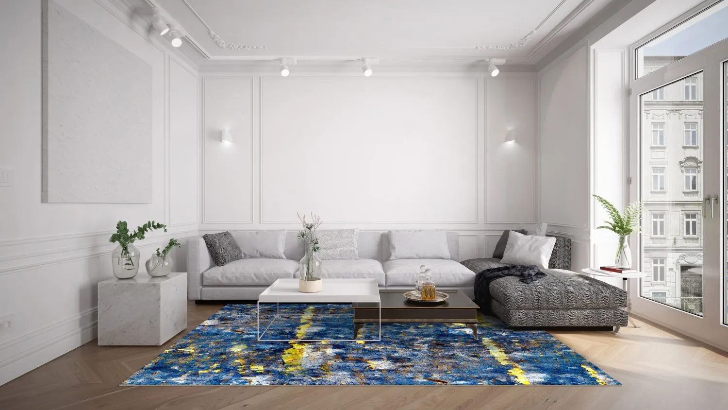 Tapis Wilton - Estella (bleu)