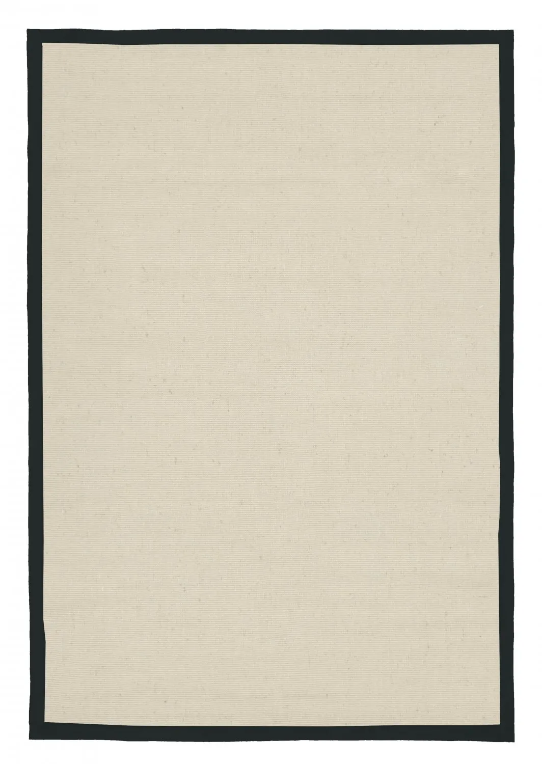 Tapis en sisal - Agave (noir/blanc cassé)