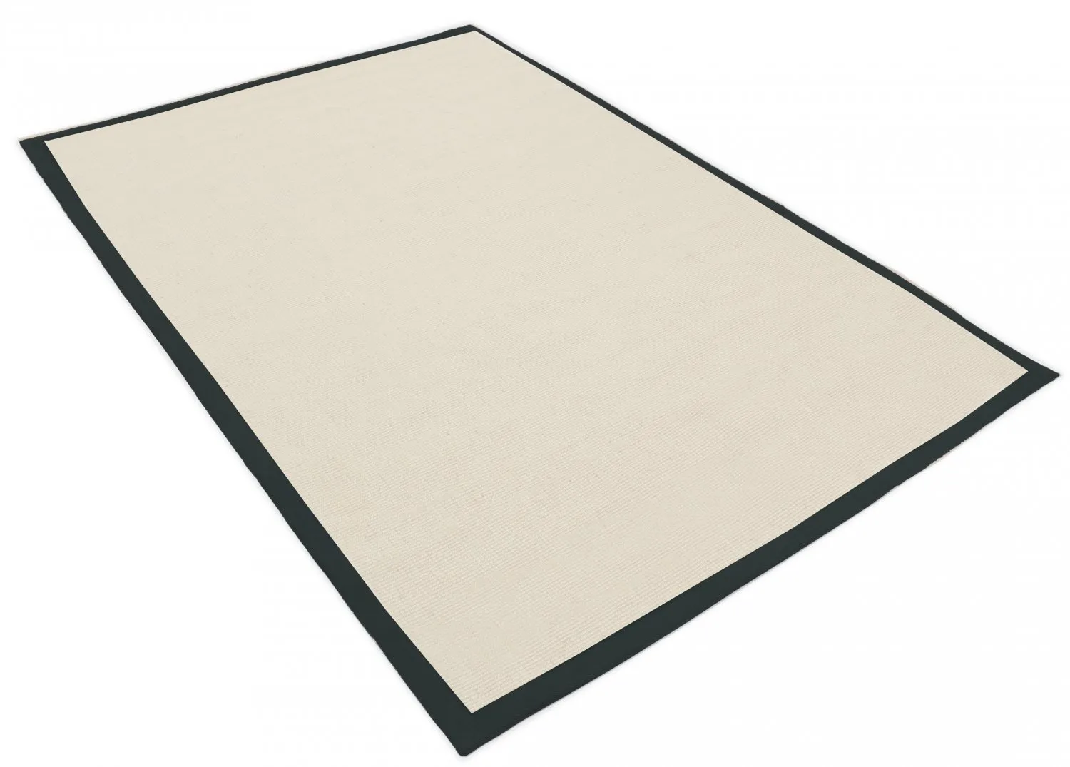 Tapis en sisal - Agave (noir/blanc cassé)