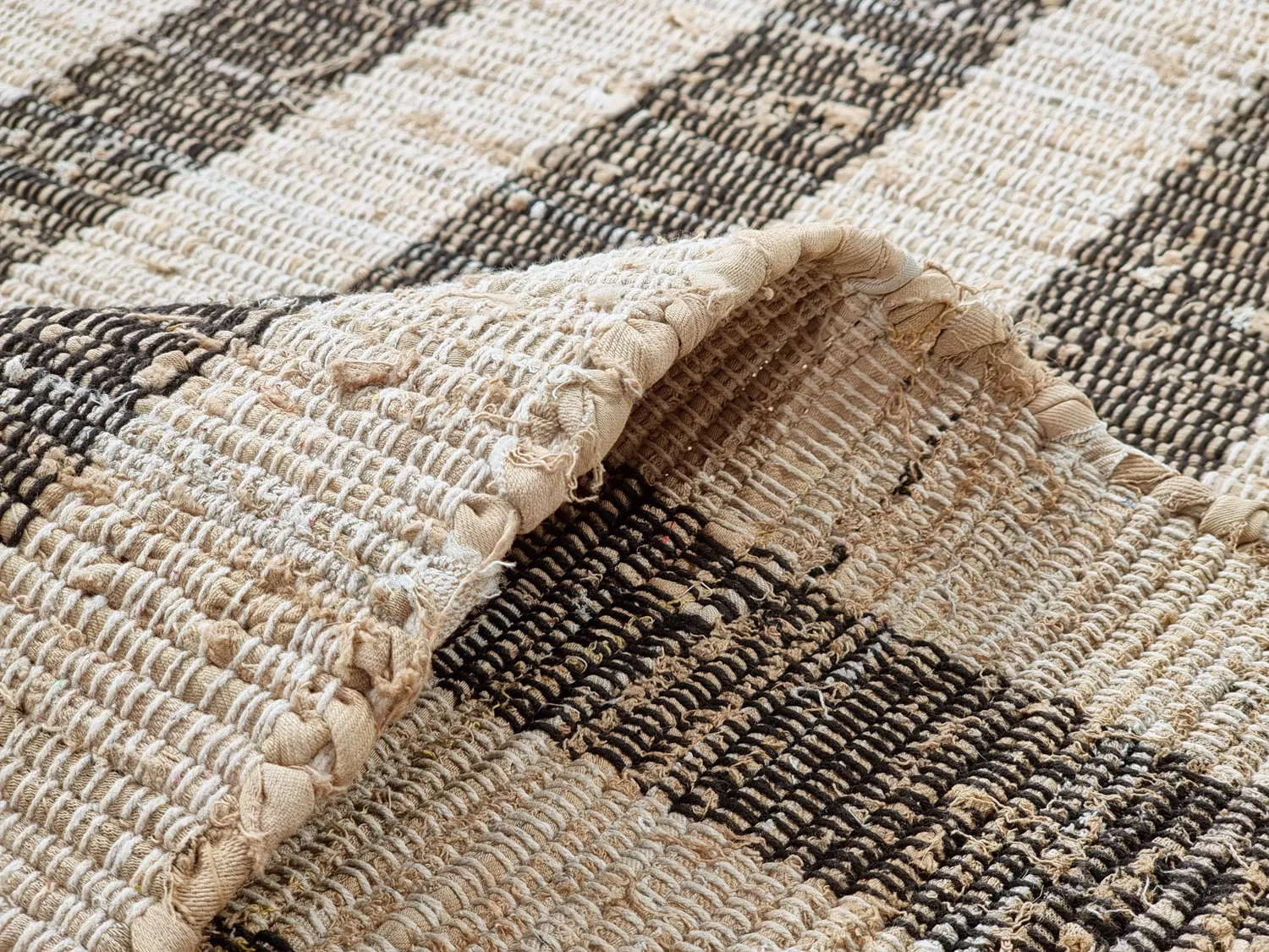 Tapis en coton - Hedda (noir)