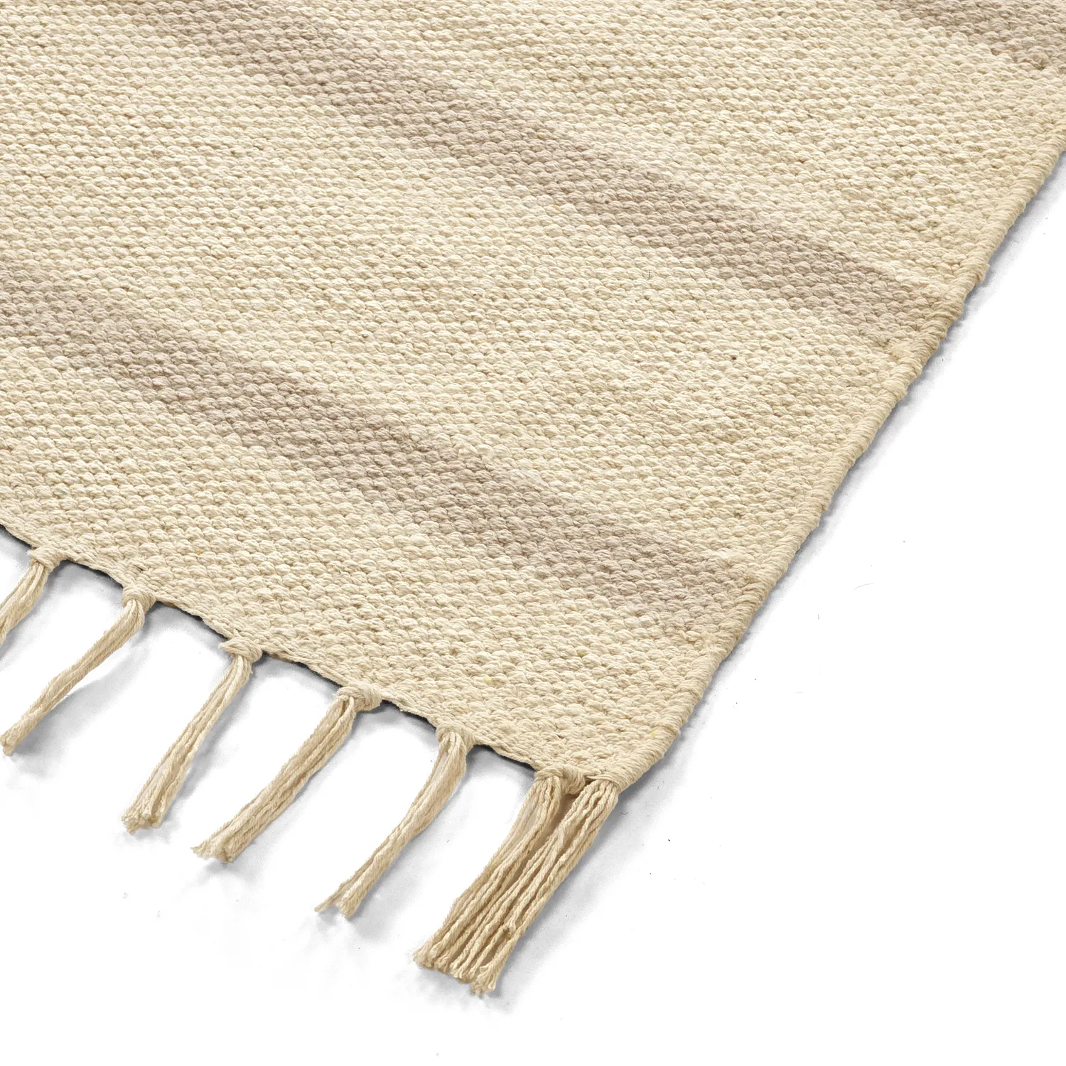 Tapis en coton - Helle (blanc cassé/gris)