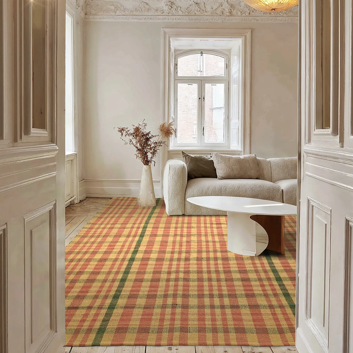 Tapis Coton - Husvik (moutarde/multicolore)