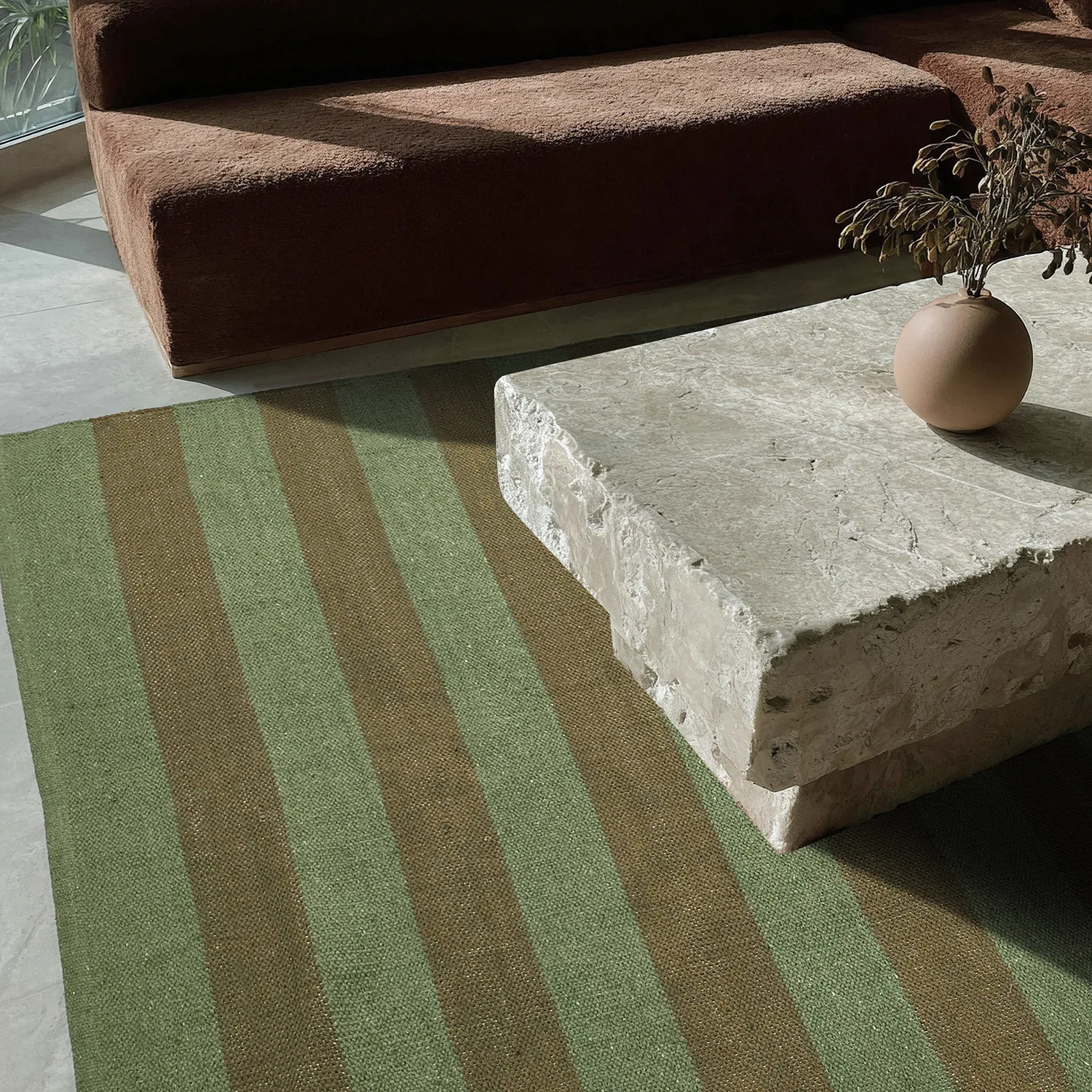 Tapis Coton - Nilo (vert mousse)
