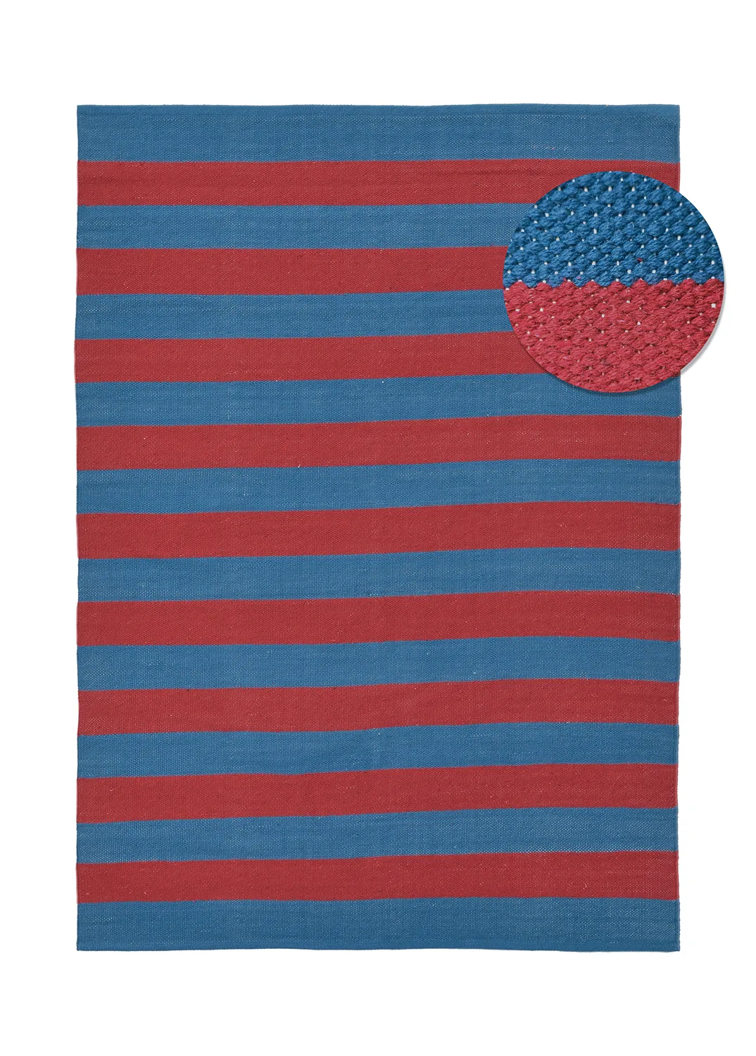 Tapis Coton - Nilo (rouge/bleu)