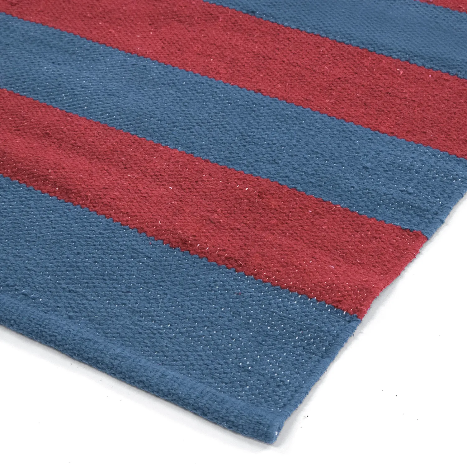 Tapis Coton - Nilo (rouge/bleu)