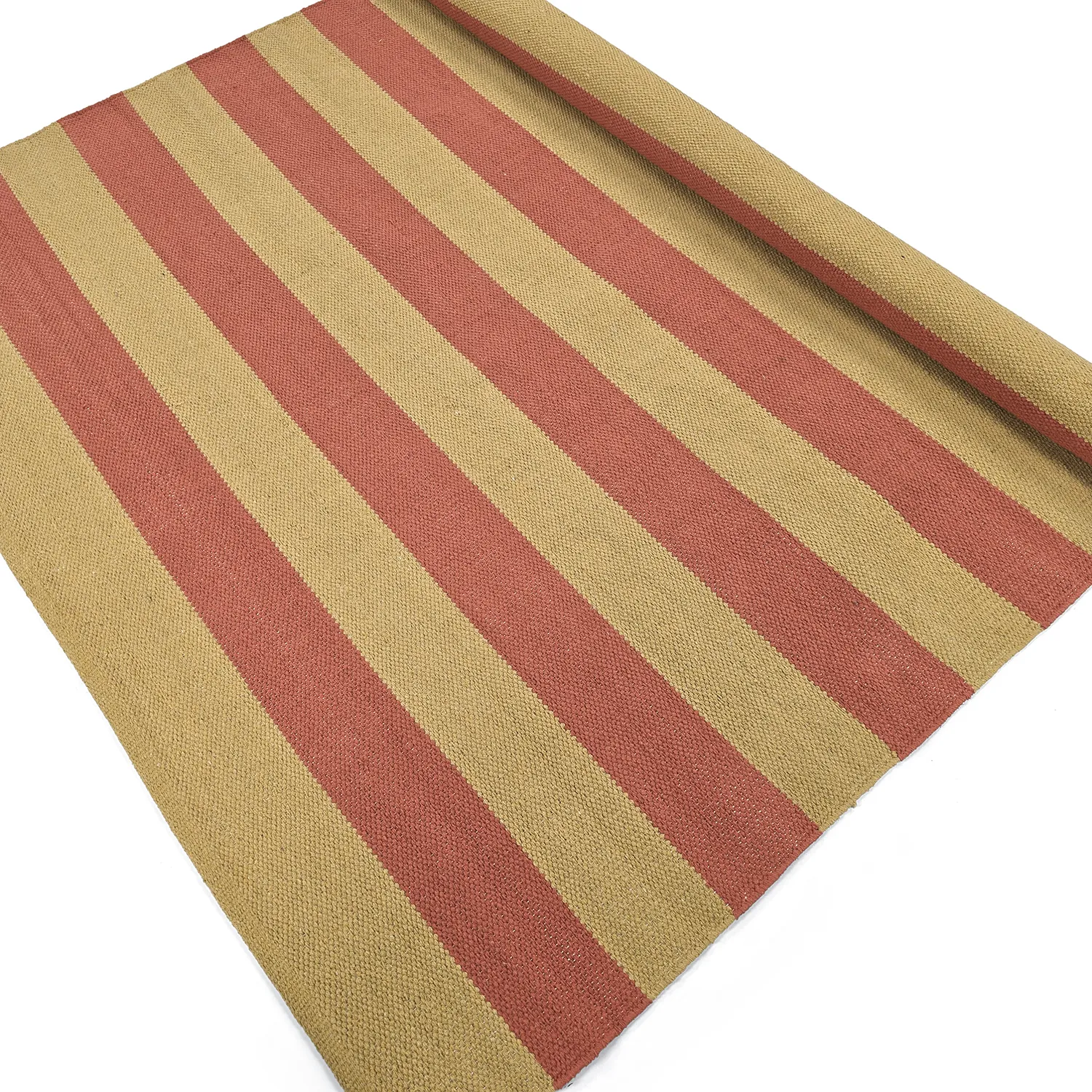 Tapis Coton - Nilo (jaune moutarde/terracotta)