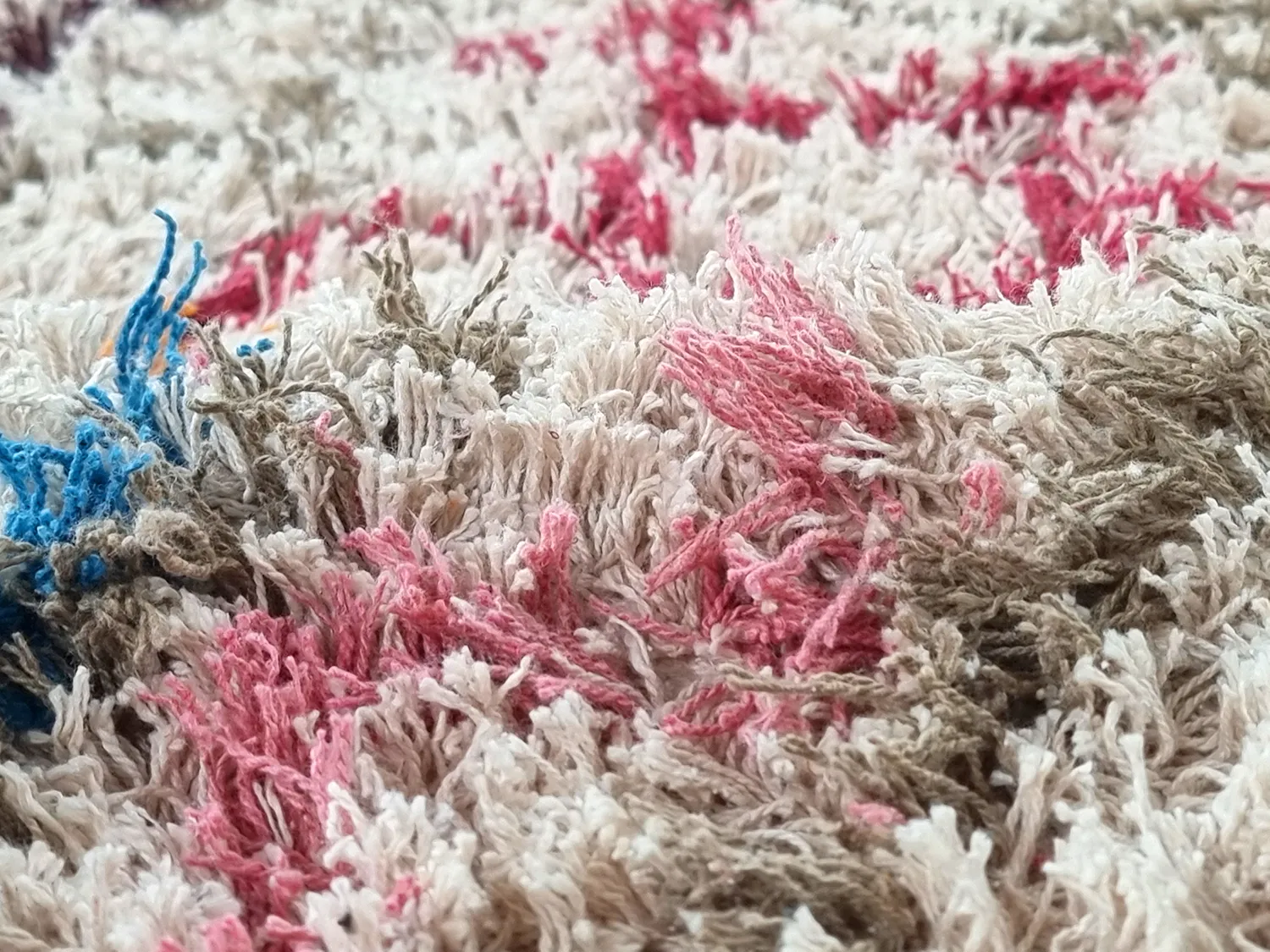 Tapis à poils longs - Calder Natural Cotton Shaggy (multi)