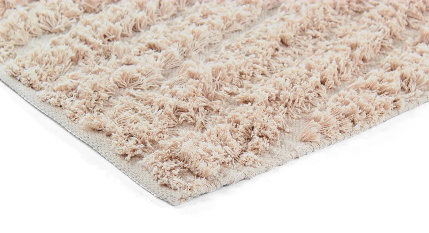 Tapis à poils longs - Indra Natural Cotton Shaggy (beige)