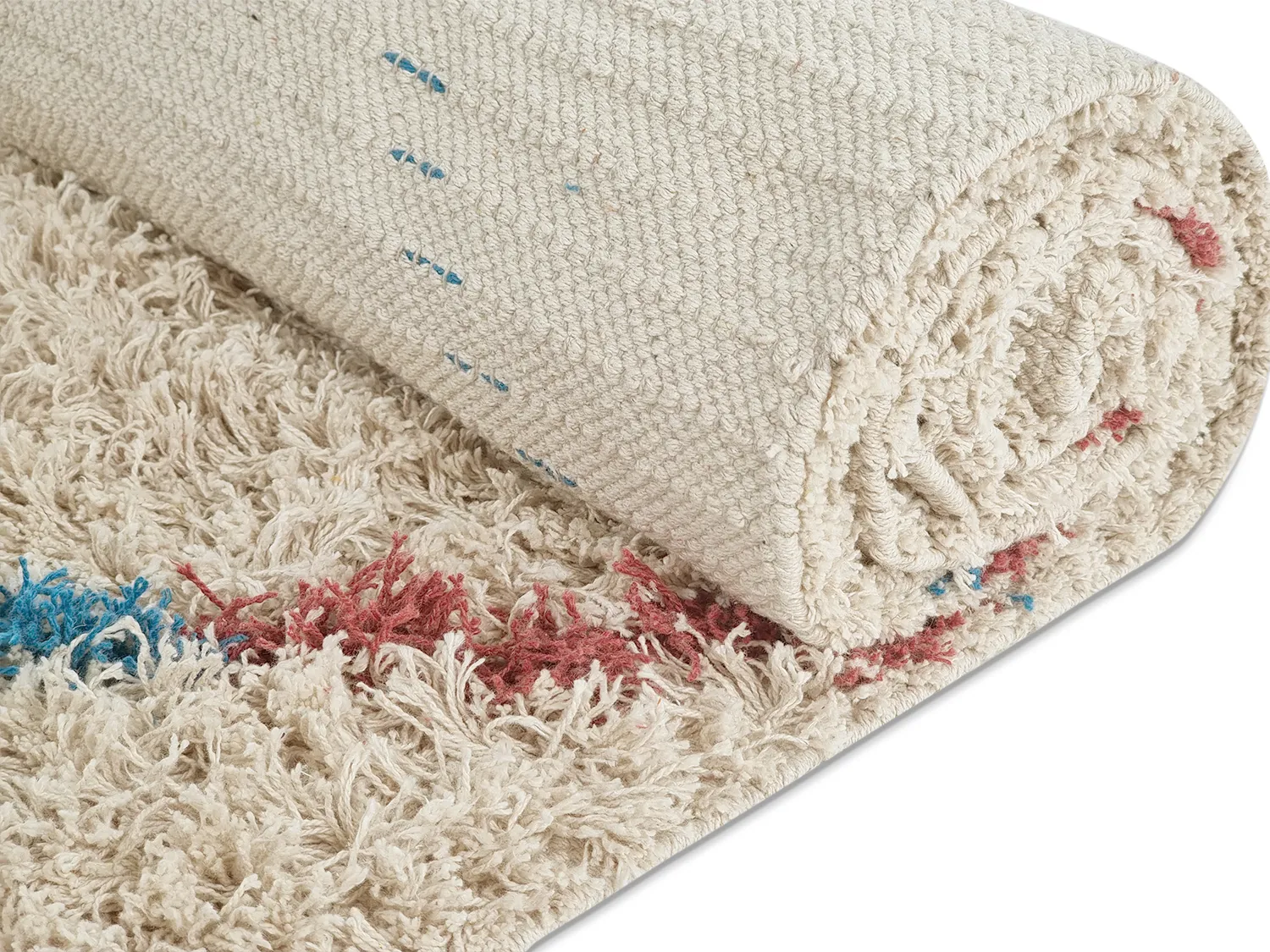 Tapis à poils longs - Maeron Natural Cotton Shaggy (multi)