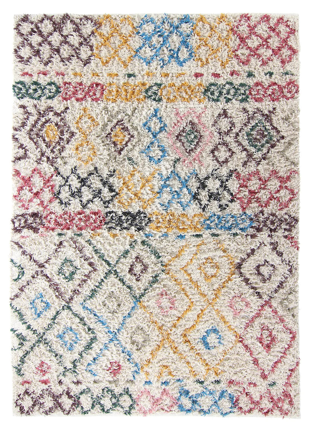 Tapis à poils longs - Maloney Natural Cotton Shaggy (multi)