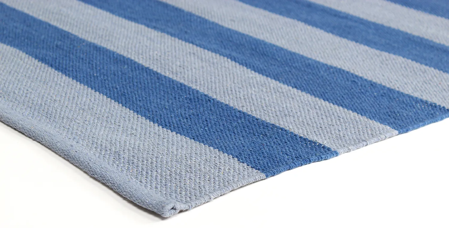 Tapis en coton - Nilo (bleu)