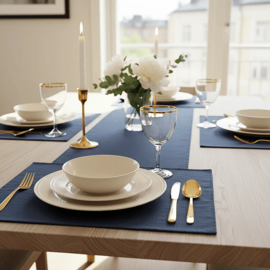 Set de table - 2 unités Niva (bleu foncé)