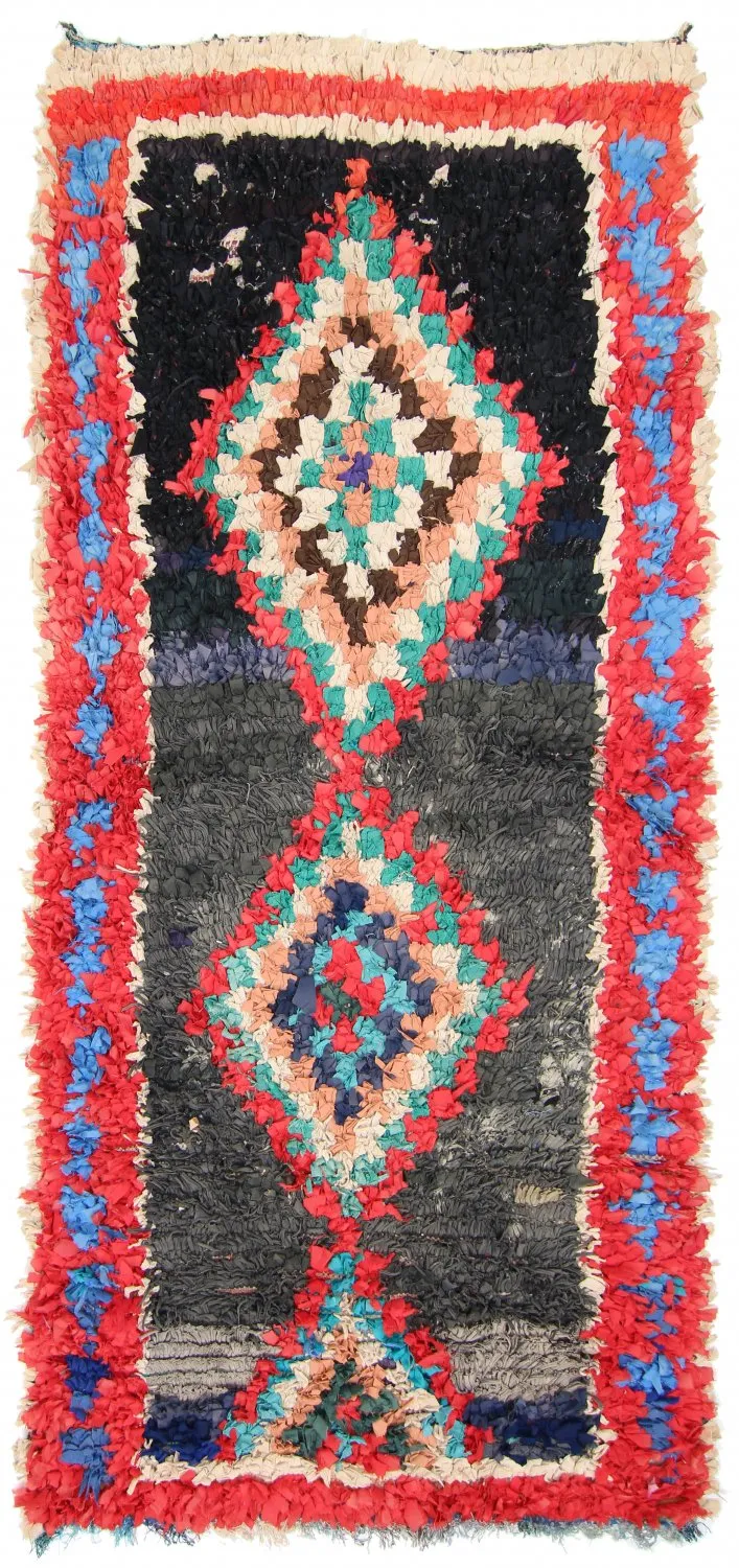 Tapis Marocain Berbère Boucherouite 245 x 110 cm