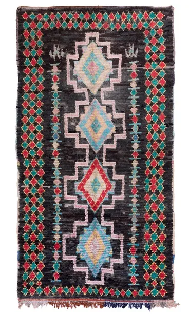 Tapis berbère marocain Boucherouite 310 x 160 cm