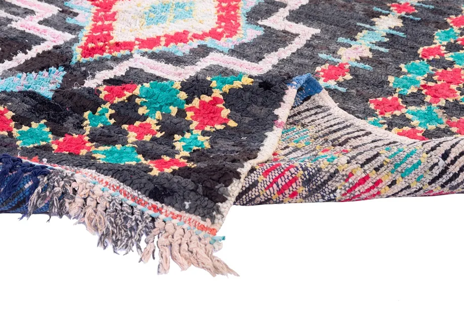 Tapis berbère marocain Boucherouite 310 x 160 cm
