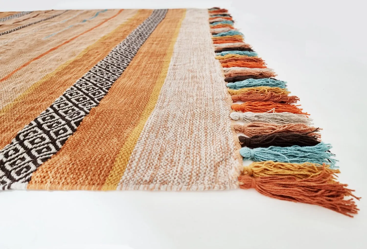 Tapis en coton - Bouira (orange/multicolore)